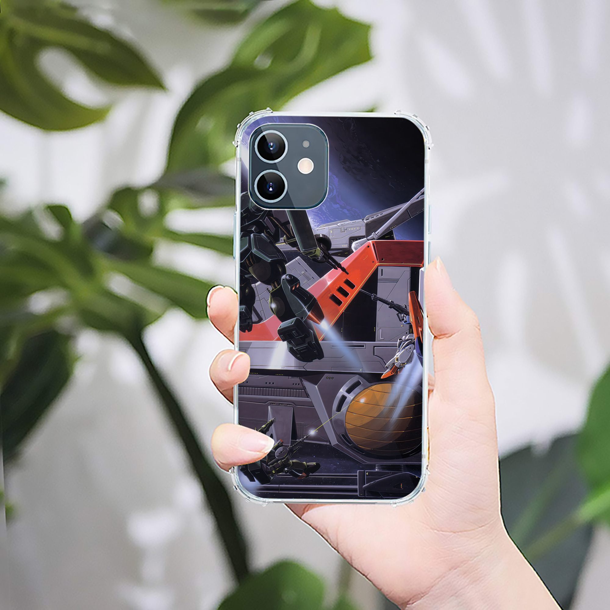 （画像用） 機動戦士ガンダム Mobile Suit Gundam 【iPhone 12シリーズ対応】透明スマホケース（クリアソフトケース）